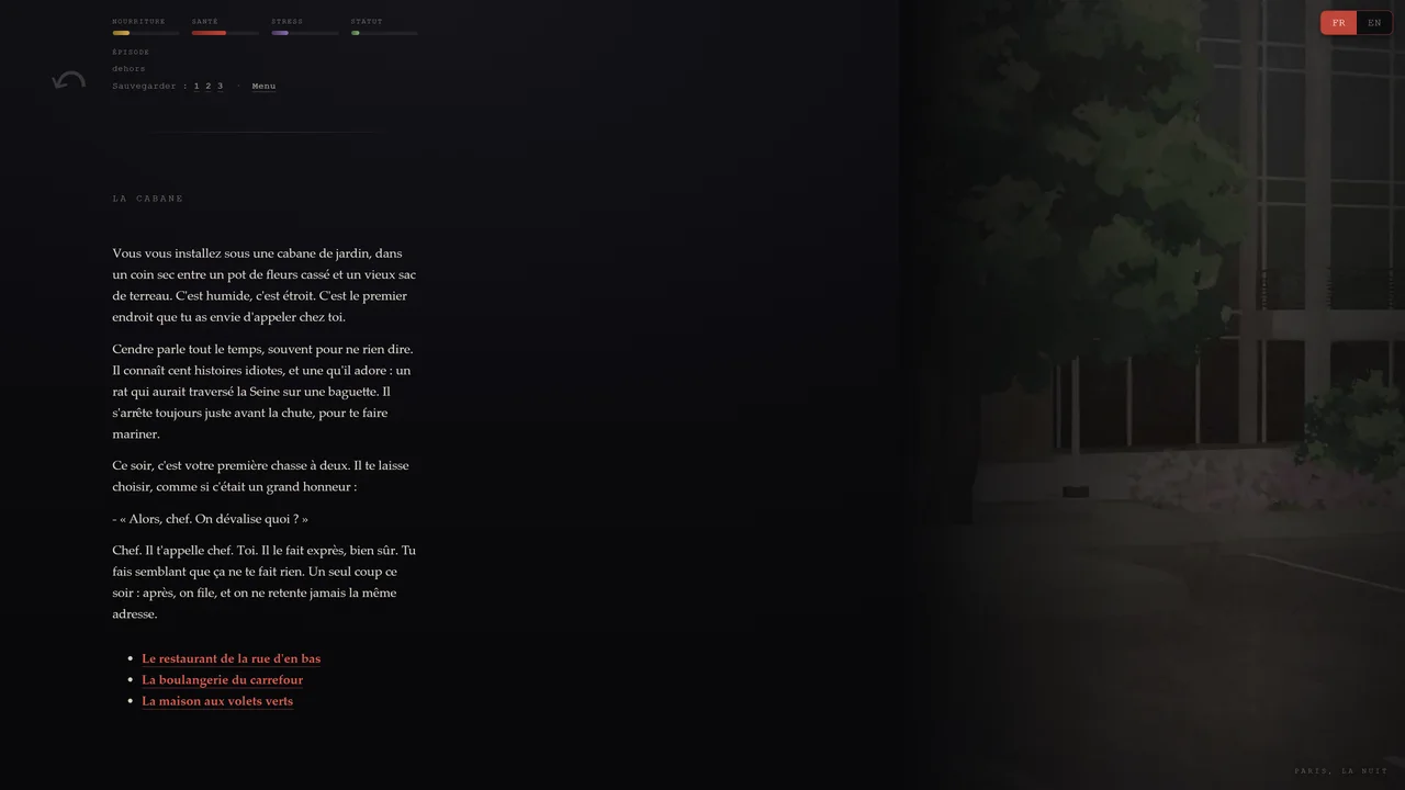 The night of the theft: one choice, final