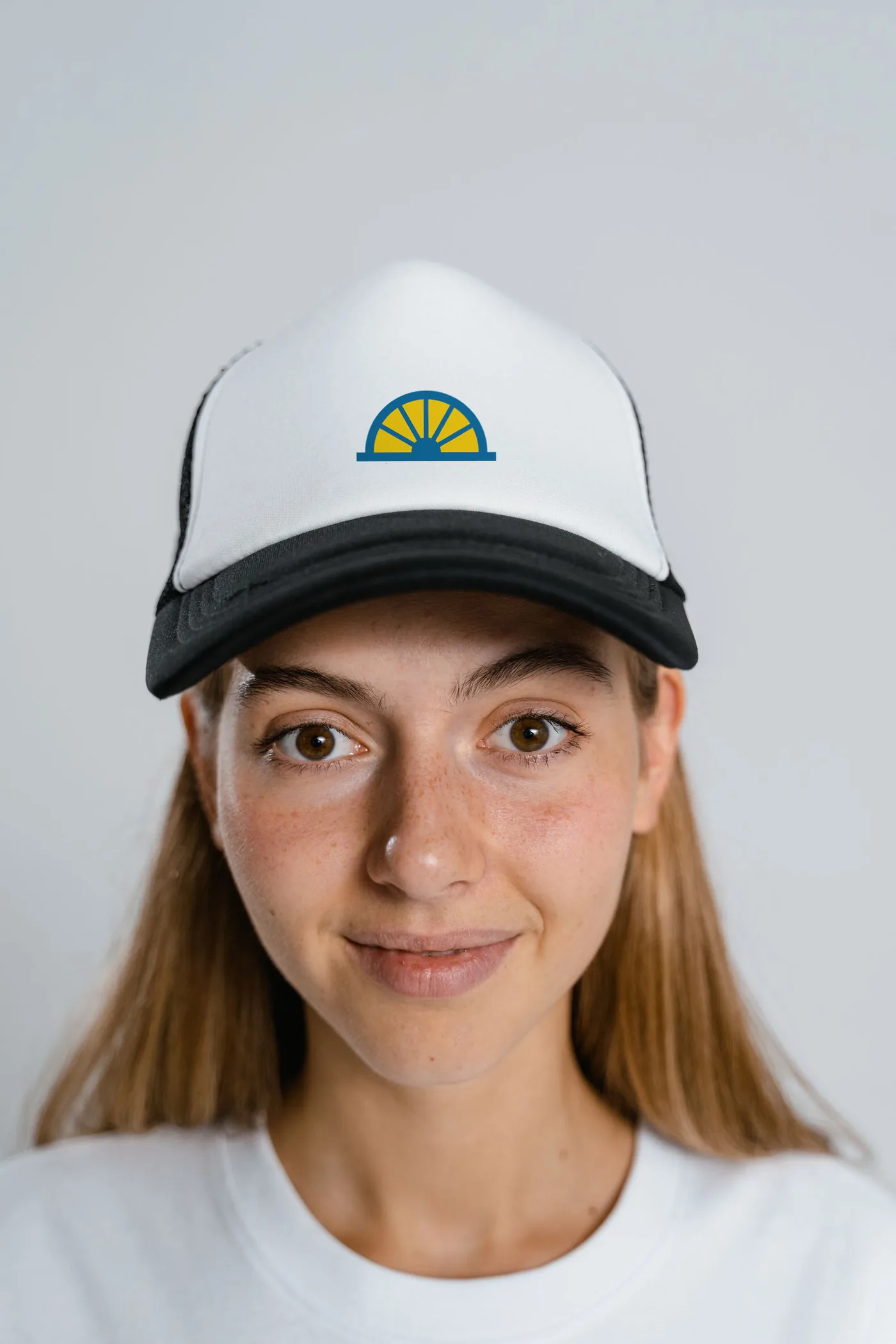 The fanlight on its own, on a trucker cap
