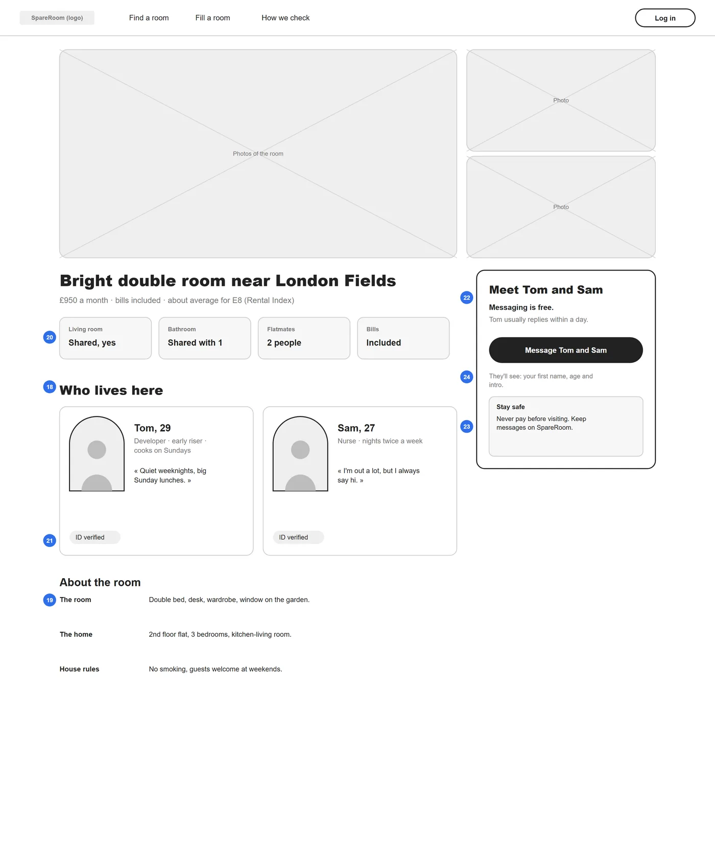 Listing, desktop